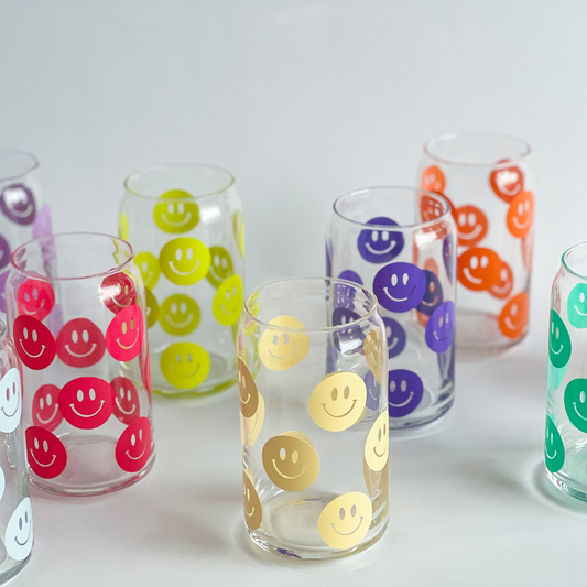SMILEY GLASS CUPS